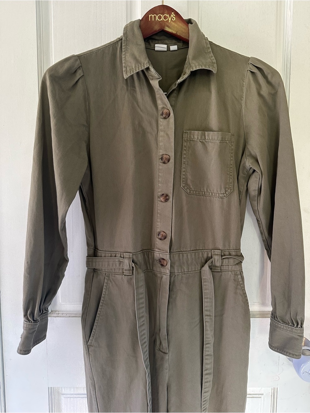 GAP Olive Utility Jumpsuit